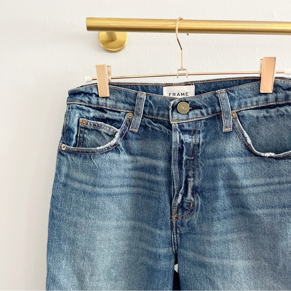 Frame Denim | Le Mec Straight Leg Jeans in Malibu Wash - Picture 5 of 8